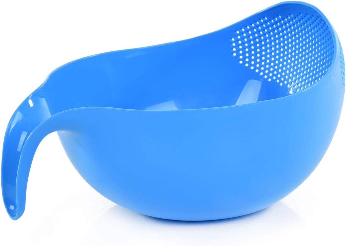 Zeef Blauw lichtgewicht rijstvergiet voor bonen fruit groenten reinigen