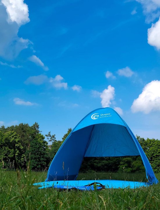 Strandschelp zonwering UPF50+ pop-up strandtent - stranduitrusting inclusief draagtas en haringen van Luxamel — afbeelding 4