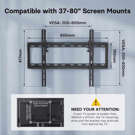TV Muurbeugel Draai En Kantelbaar 23 - 55 Inch Max. 30 Kg Zwenkbaar Zwart 3 Scharnier Punten