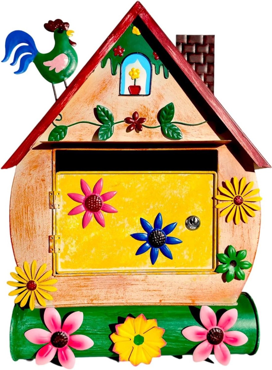 Brievenbus Handgeschilderde Stalen Vintage Rustieke Muurdecoratie Post Enkele Vintage Rustic