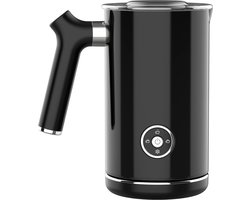 4-in-1 Electric Milk Frother - Hot and Cold Milk Frother with 2 Whisks for Latte Cappuccino Macchiato - 500 W - Black - 240 ml