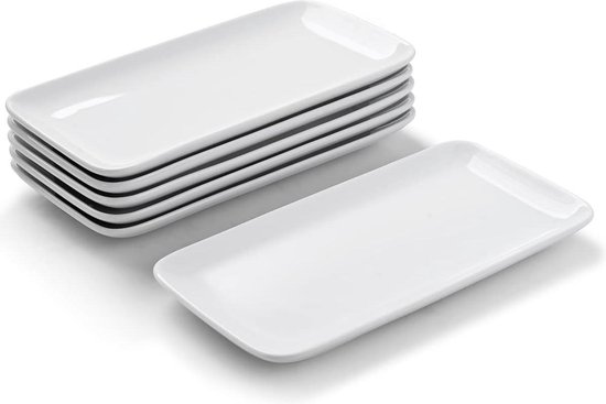Moritz & Moritz Organic Serveerbordenset, 2 x grote borden van hoogwaardig aardewerk, modern en tijdloos, magnetron- en vaatwasmachinebestendig, perfect voor salades, grillvlees, snacks en meer