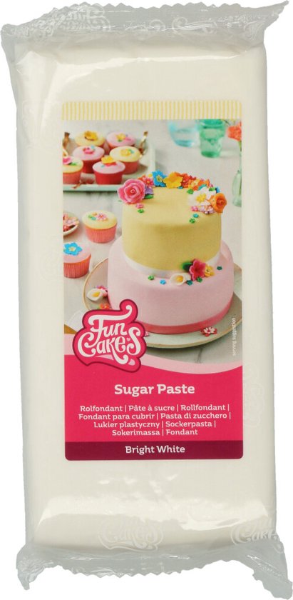 FunCakes Rolfondant - Wit - 1kg - Fondant - Taartdecoratie