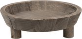 Clayre & Eef Decoratie schaal Ø 22x7 cm Bruin Hout