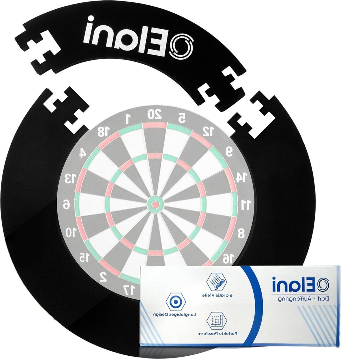 Optimale bescherming muur-vloer dartpijl-flight - 100% Klimaatneutrale Dartring met Tussenring