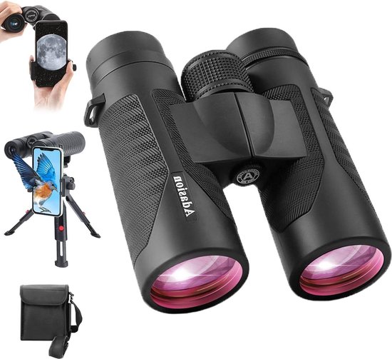 Monoculaire Telescoop Met Telefoonhouder Statief Voor Volwassenen, 10X42 Hd Compact High Power Waterdicht Lichtgewicht Monoculaire Richtkijker Met Helder Voor Vogels Kijken Jagen Wandelen Reizen