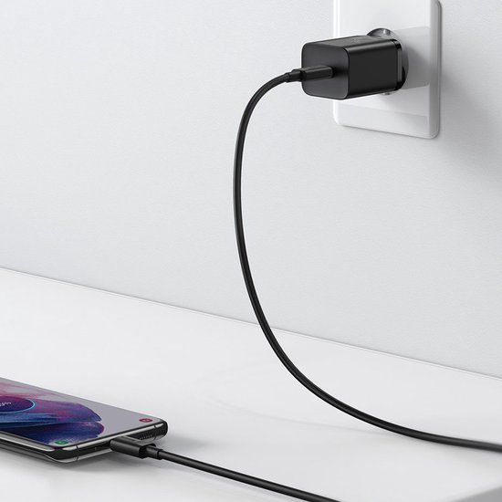 Chargeur Baseus Super Si USB C noir - charge rapide 25W