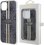 Guess - IML - Coque 4G Gold Stripe pour iPhone - 15 - Plus / 14 - Plus - noir
