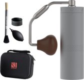 Bol.com Koffiemolen Handmatige Koffiemolen-Grijs Robuuste Metalen Behuizing-Roestvrijstalen Maalschijven-Snellere Maalefficiënti... aanbieding