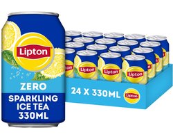 Lipton Ice tea pétillant zéro 33 cl la canette, plateau 24 canettes