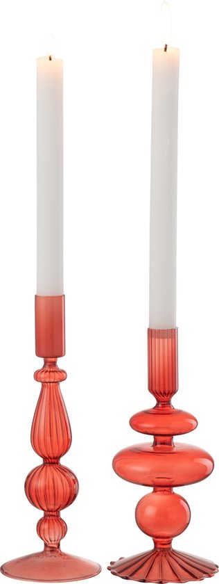 J-Line photophore Boules Mix - verre - rouge