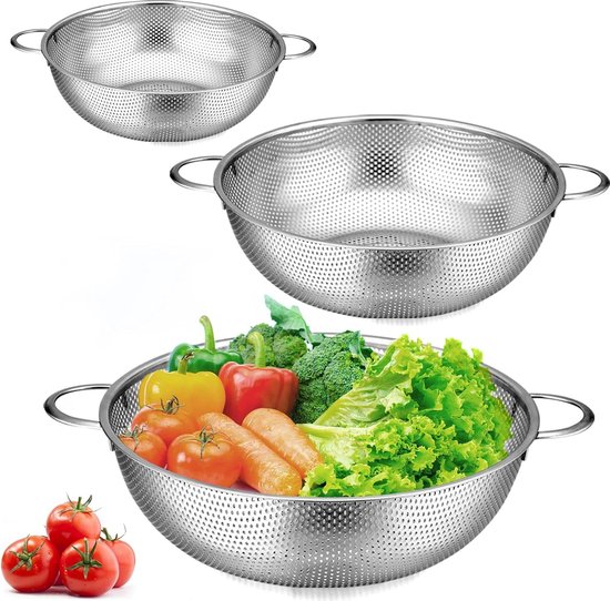 1 Set 3 Stuks Kaviaar Vergiet Cocktail Roerlepel Koffie Roerlepel Roestvrijstalen Zeeflepel Metalen Sleuflepel Metalen Dessertlepels Ei Lepels Nagerecht Roestvrij Staal Zeef Lepel