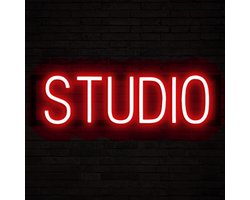 STUDIO - Lichtreclame Neon LED bord verlicht | SpellBrite | 55,85 x 16 cm | 6 Dimstanden & 8 Lichtanimaties | Reclamebord neon verlichting