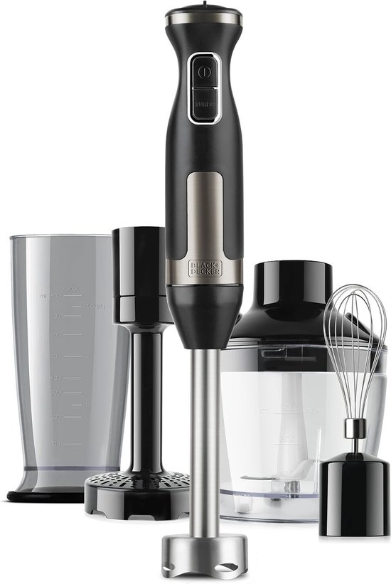 Black & Decker BXHBA1500E - blender + staafmixer - 1500 W Zwart - Roestvrijstaal RVS van Black & Decker — afbeelding 4