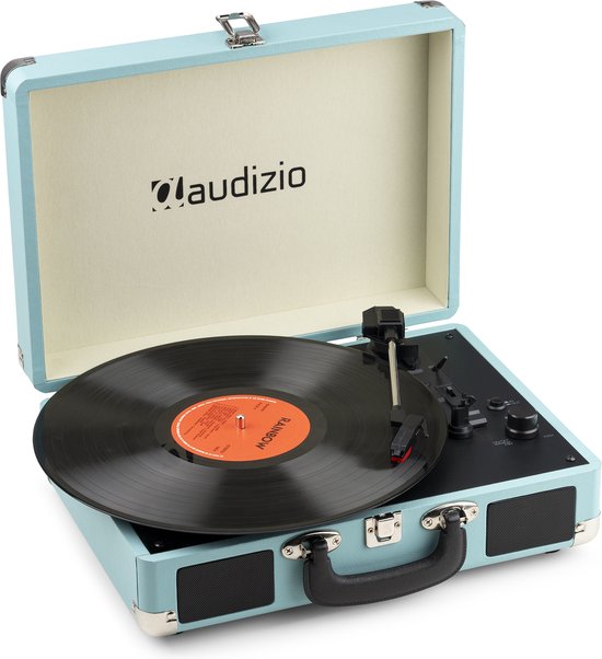 Platenspeler Bluetooth IN/OUT - Audizio RP116BL - 2024 model - Retro platenspeler met speakers - Blauw
