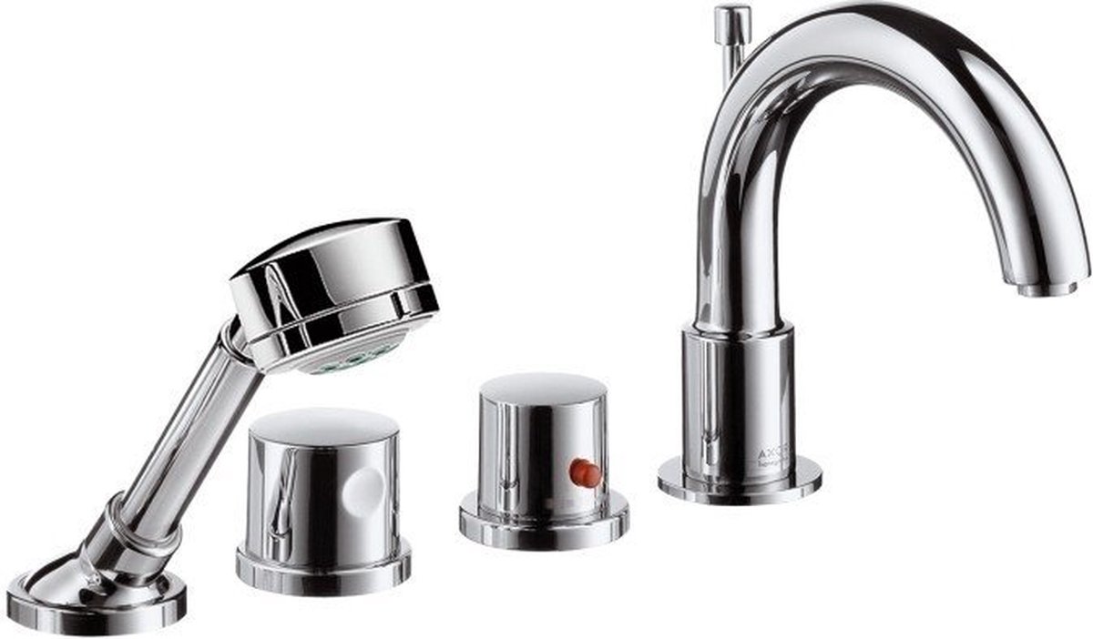 Hansgrohe Axor Uno 38466000 - afbouwdeel voor 4-gats badrandthermostaat (Satinox)