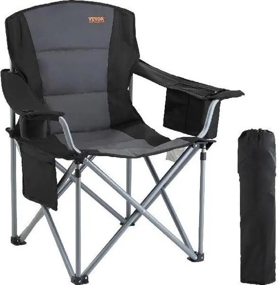 Campingstoel Palma, vouwstoel zwart opvouwbaar, magazijnopruiming - Webwinkel en werkplaats voor camper accessoires