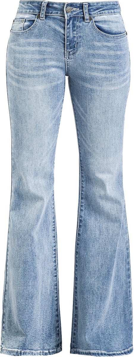R.E.D. Rock-Engineered Design Lichtblauwe bootcut jeans met uitlopende en lichte wash - Dames - W29L34