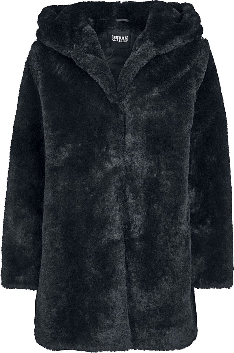 Urban Classics Hooded Teddy Dames Tussenseizoensjas – 4XL Zwart