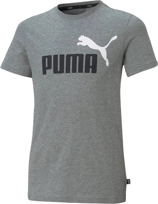 Foto: Puma ess 2 col logo tee b false t shirt medium gray heather