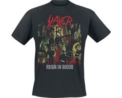 Omslag van Slayer Reign In Blood Heren T-shirt - zwart - M