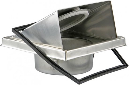 Renson Overpressure Grill 641 Hotte en acier inoxydable de 150 mm
