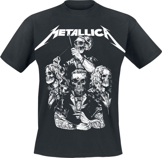 T-shirt Metallica S&M2 Skull Tux noir XL en Katoen - Produits dérivés du groupe, Groupes, Crânes