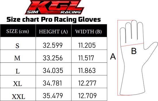KGL Ayrton Spirit (Sim) Racing Handschoenen - XXL van Merkloos — afbeelding 4