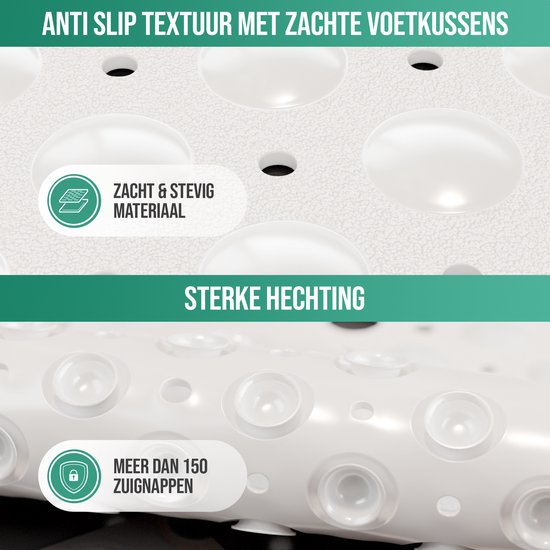 Strex Badmat / Antislipmat Douche - 53x53CM - Met Zuignappen - Douchemat Antislip voor Douche - Badkamermat