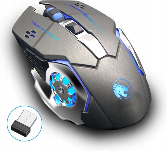 Zenwire G8 Draadloze Gaming Muis - Draadloze gamingmuis - Oplaadbare Stille Computermuiscich - Ergonomisch - Computermuizen - Ultra licht - Compact Voor Onderweg - RGB Verlichting - Laptop en Gaming