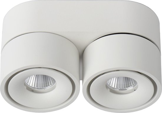 Lucide YUMIKO - Spot plafond - Ø 7,8 cm - LED Dim. - 2x8W 2700K - Blanc