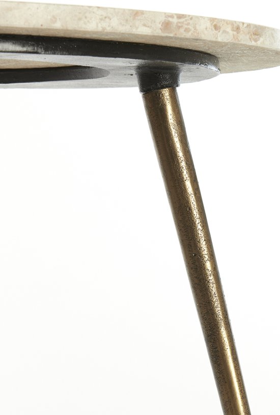 Light & Living Table Basse Ronde Zeca - Marbre - 67cm