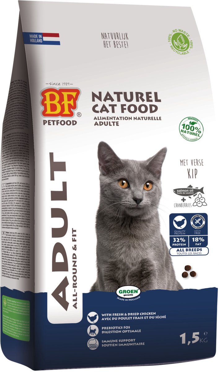 BF Petfood Kattenvoer Adult Tarwevrij 1,5 kg