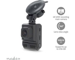 Nedis Dashcam – 4K – Dual Camera 1080p – GPS – Nachtzicht – Parkeermodus – Looprecording – 256GB