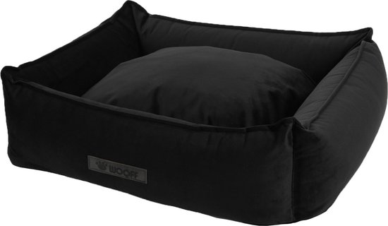 Wooff Mand Cocoon Velours Zwart - Hondenmand - Medium