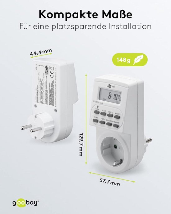 Goobay 51301 Outdoor Digitale Zeitschaltuhr 3600W / Außen Schaltuhr für