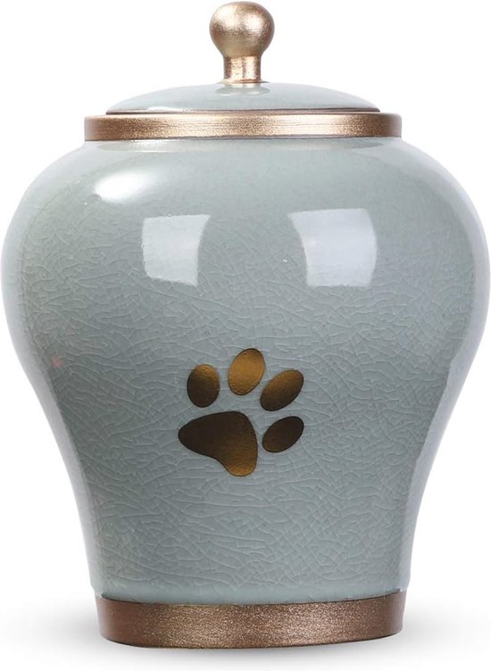 Trupoint Memorials Majestic extra grote blauwe urn voor menselijke as - een warme en liefdevolle urn voor mens tot 200 pond - w fluwelen tas