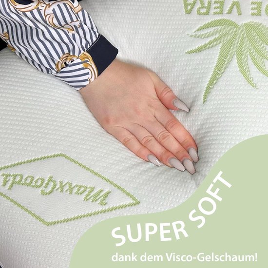Orthopedisch neksteunkussen van visco-gelschuim met aloë vera, 42x70 cm