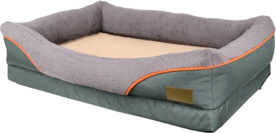 Foto: Rakmishop waterdicht hondenbed orthopedische sofa hondenmand m hondenmand voor middelgrote honden uitneembaar kussen 90x68x21cm grijs