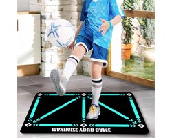 foto van Voetbalmat Voetbal Incl. Trainings Video Tapijt Voetbal Trainingsmat Voetbal Mat - 60x90 Dribbelmat Voetbal trainingsmateriaal Voetbal Spullen