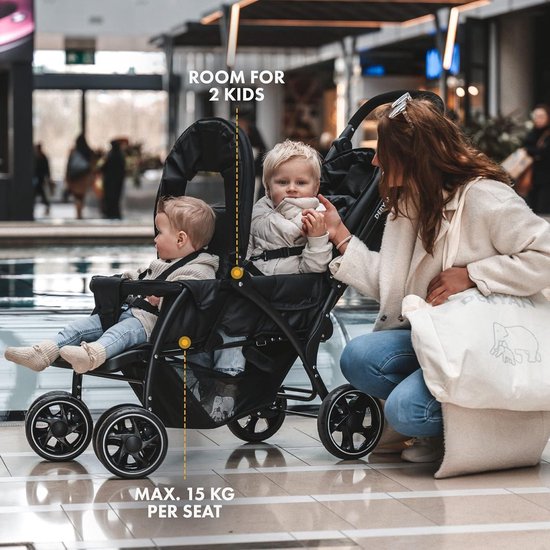 Srliya Set Van 2 Kinderwagenski's – Kunststof En Metaal, Geschikt Voor Wielen Van 10-30 Cm, Voor Sneeuw, Zand En Gras, Eenvoudig Te Monteren