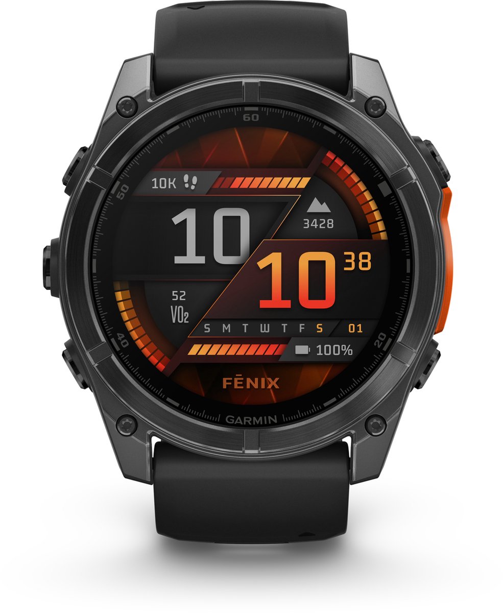 Garmin fenix 8 - 51mm - Multisport Smartwatch - AMOLED-Scherm - Donkergrijs/zwart