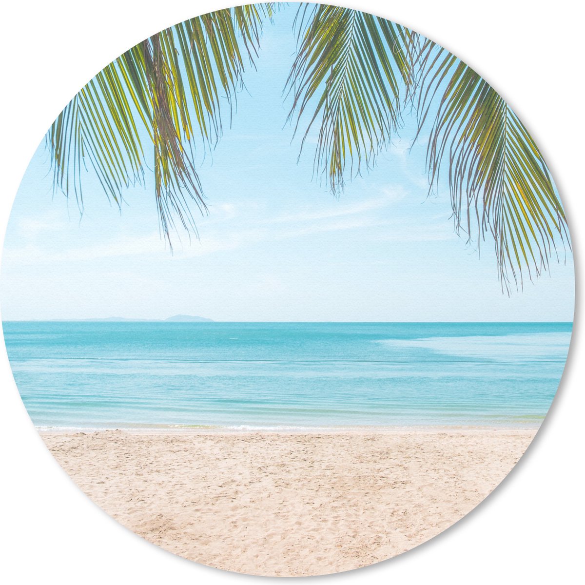 Muismat rond 30x30 cm - Mousepad Strand - Palm - Thailand - Ronde muismatten