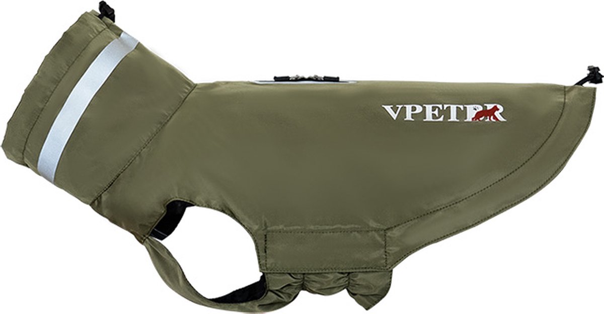 Honden regenjas - Groen - Maat 3XL Ruglengte 41cm - Borstomvang 61cm