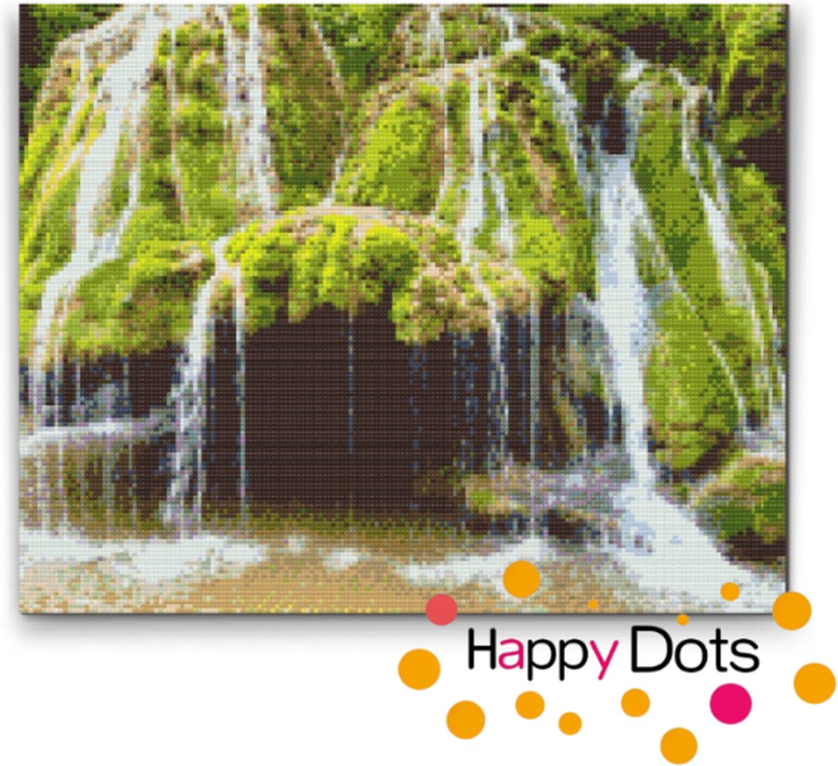 Diamond Painting Bigar Waterval Roemenië - 40x50cm - Vierkante steentjes (HappyDots)