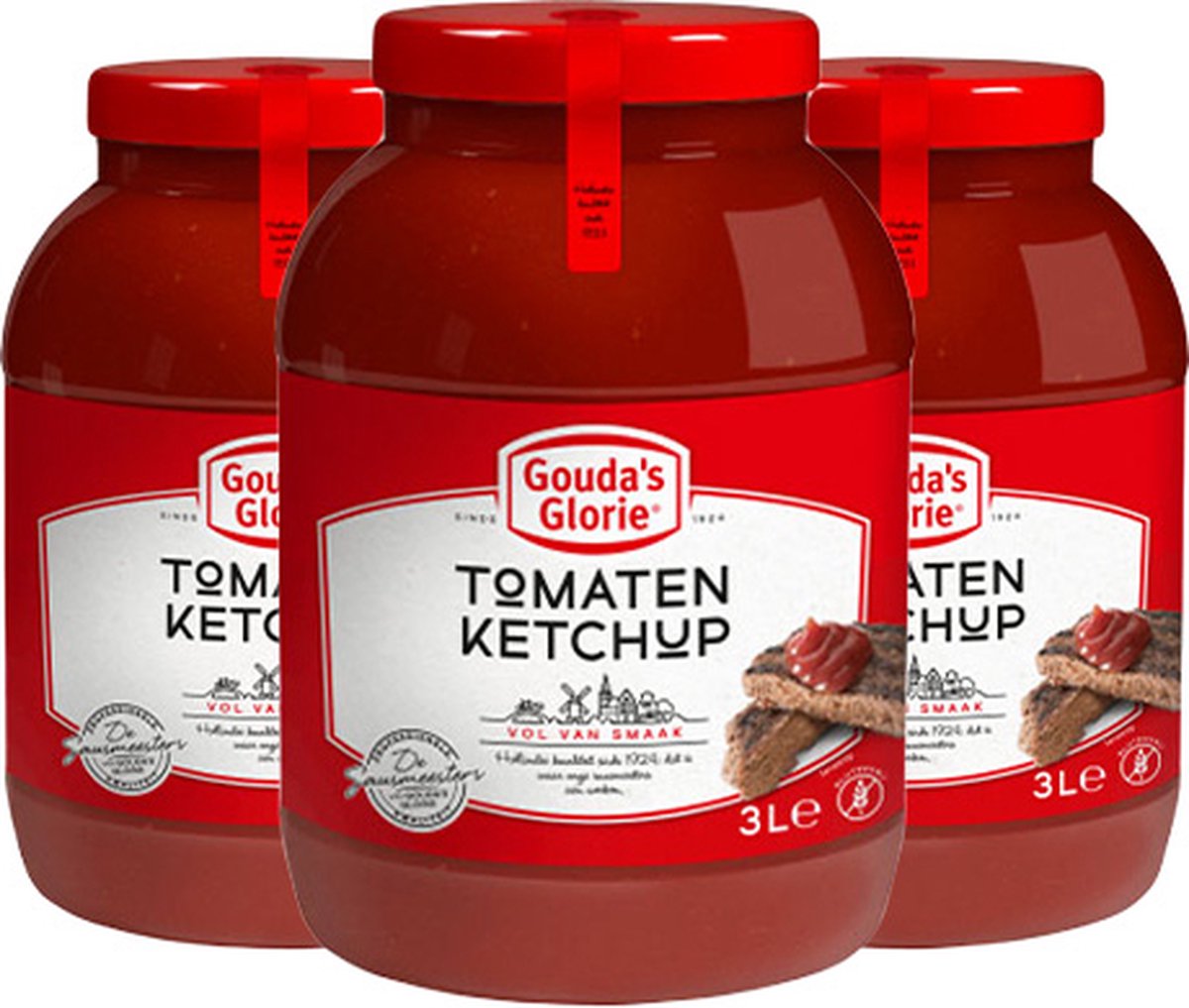 Gouda's Glorie - Tomaten Ketchup - 3x 3 ltr