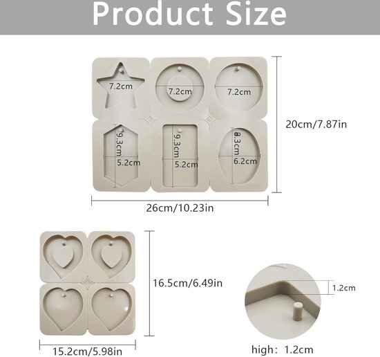 Set de moules à savon en Siliconen avec 8 moules différents pour l'artisanat de bricolage