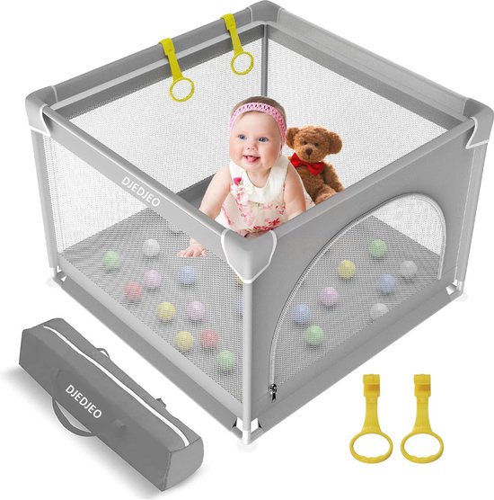 Baby Matras Voor Box PERSEVERANCE Babybox 90x90 Cm - Met Matras, Ademend Net En Ritsdeur, Opvouwbaar En Antislip! Babymatras Voor In De Box