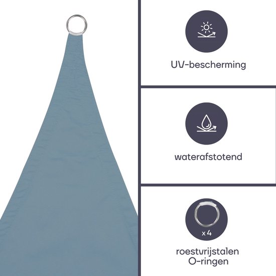 Perel Schaduwdoek, waterafstotend, 4 x 3 m, 160 g/m², polyester, rechthoek, crème