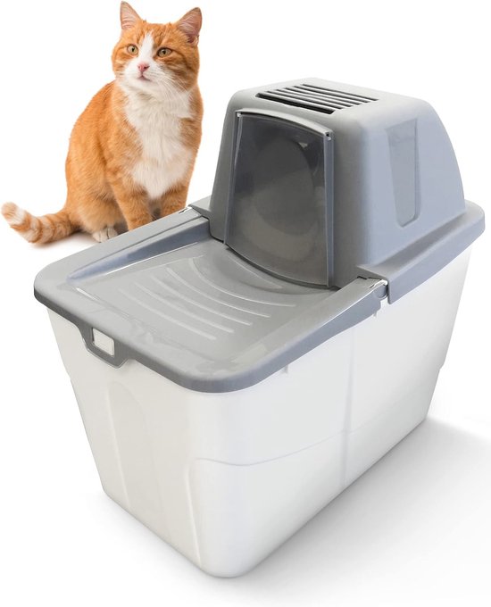 PETGARD Orlando Corner Bac à litière d’angle XXL pour chat avec filtre